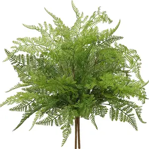 Artificial Boston Fern Plants Large 19" Greenery Shrubs 2 Pcs Faux Plant Bushes for Home Garden Office Farmhouse Indoor