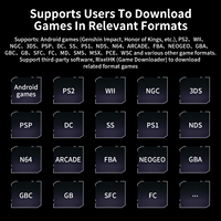 Consola de Juegos Android ANBERNIC RG476H Clásica Portátil con Pantalla Táctil de 4.7 Pulgadas, 8GB+128GB de Memoria, 5000mAh, Wi-Fi, Compatible con Juegos de PS2 y PS1