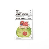 Bloc-notes adhésifs en forme de dessert, série de papeterie douce, style ancien, thème dessert, bloc-notes pour carnet, 30 pièces/paquet