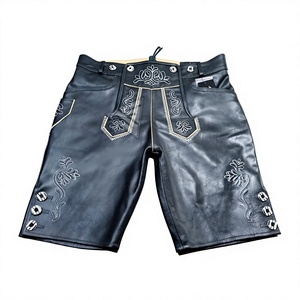 Pantalones Cortos de Cuero Bávaro Alemán de Alta Calidad, Personalizados para Hombre, con Bordado, Estilo Casual, 100% Cuero Vacuno Genuino - Product Image 1