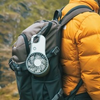 2025 baru Carabiner genggam Mini kipas USB bahan PC Modern pengisi daya portabel kipas luar ruangan dengan hadiah Cetak