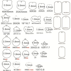 Bán Buôn Tùy Chỉnh Thiết Kế Logo Khắc Thép Không Gỉ Mặt Dây Chuyền Kim Loại Thẻ Charms Vàng Bạc Màu Đen Cho Tự Làm Vòng Cổ - Product Image 4