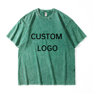 เสื้อยืดสตรีทแวร์วินเทจทรงโอเวอร์ไซส์สำหรับผู้ชาย ผ้าคอตตอนหนา 260 กรัม ล้างสีแบบแอซิดวอช รับสกรีนลายตามสั่ง เสื้อยืดเปล่า - Product Image 2