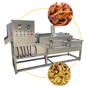 Falafel Murukku Frying Machine 2.5m Continuous Mini Conveyor Deep Fryer