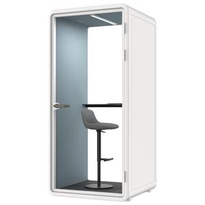 Modern Soundproof Office Pod with LED Lighting and <b>Adjustable</b> <b>Stool</b> for Home Office Privacy Work Booth - Product Image 4