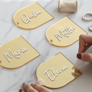Acrylique arqué 3.5x3 pouces bricolage logo acrylique semi-circulaire blanc 3mm d'épaisseur décoration de <span class=keywords><strong>table</strong></span> de <span class=keywords><strong>mariage</strong></span>, anniversaire, pièce maîtresse - Product Image 6