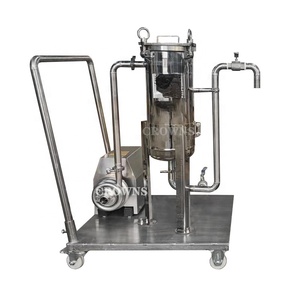 Système de filtration sanitaire portable/mobile à cartouches multiples en acier inoxydable haute température pour la filtration du miel et du lait - Product Image 1