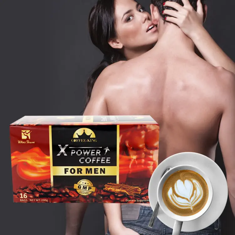OEM/ODM erkekler güç doğal otlar kahve X organik maca siyah enerji çözünebilir kahve erkekler için