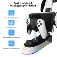 Base de support de station de charge de chargeur rapide pour portail de station de jeu pour console de jeux de portail PS support de stockage de station de chargeur rvb
