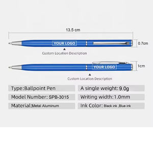 Regalos Promocionales Publicitarios, Bolígrafos Metálicos al por Mayor, Personalización con Logotipo, Bolígrafo Delgado Giratorio, Publicidad Empresarial - Product Image 2
