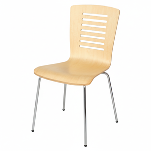 Chaises de salle à manger empilables en bois modernes pour 4 dans la salle à manger - Product Image 1