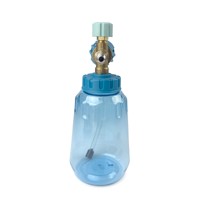 Canon à mousse haute pression PROWORKZ transparent bleu en laiton intégré avec marquages de niveau pour le detailing automobile et le nettoyage extérieur