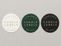 Ensemble d'étiquettes personnalisées pour bougies Blanc Vert Noir : Autocollants ronds pour pots de bougies avec dorure à chaud, autocollants en vinyle imperméables pour étiquettes privées