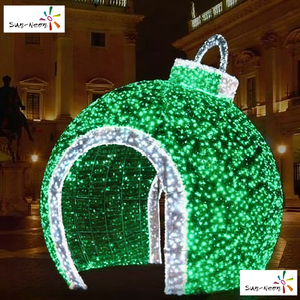 Boule de Noël géante en verre LED pour décorations d'événements, installation facile, indice de protection IP44 - Product Image 2