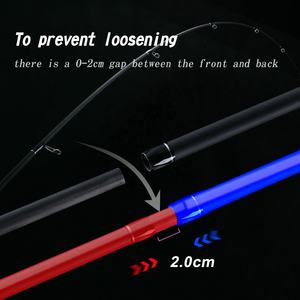 قضبان صيد Baitcasting بأطوال 2.1م و2.7م و2.86م، بحلقات توجيه Fuji يابانية، قسمين، من ألياف الكربون 24T+30T، قضيب غزل لصيد القاروس والسلمون المرقط - Product Image 5