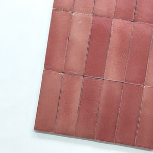 Ubin porselen Zellige merah muda gradien buatan tangan ubin Interior pedesaan akhir berkilau untuk kotak aplikasi dinding lantai - Product Image 3