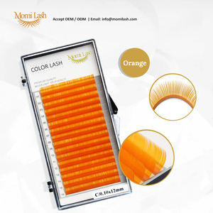 Suministros Individuales para Pestañas, Pestañas Vibrantes de Color Naranja, Bandejas Modernas, Extensiones de Pestañas de Color Naranja Atrevido - Product Image 2