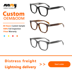 एसीटेट लक्जरी पुरुषों की फुल रिम आईवियर ऑप्टिकल चश्मे फ्रेम एंटी-ब्लू लाइट ब्लॉक-ब्लू लाइट ब्लॉकर आंखों का चश्मा - Product Image 2