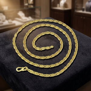 Collar de Cadena Bizantina Chapada en Oro de 14K, 18K, 24K al por Mayor, Diseño Moderno, Cadena de Latón, Collares de Moda - Product Image 4