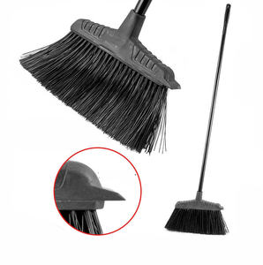 Balai commercial robuste avec manche de 55 pouces de long pour extérieur, intérieur, cour, patio, maison, cuisine, bureau - Tout <span class=keywords><strong>noir</strong></span> - Product Image 5