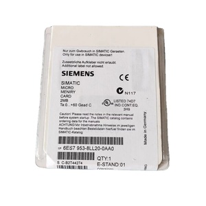 6 ES79538LL200AA0 S7 MICRO SPEICHER KARTE <span class=keywords><strong>P</strong></span>. S7-300/C7/ET 200 3,3 V NFLASH <span class=keywords><strong>2</strong></span> MBYTES 6ES7953-8LL20-0AA0 - Product Image 1