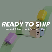 Chargeur rapide 33W GaN double port PD Type-C et USB-A avec protection OTP pour téléphones mobiles