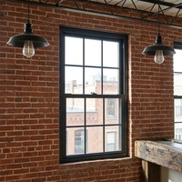 Ventana Corredera Vertical de Aluminio Estilo Americano DEARHANS, Ventanas Residenciales de Guillotina, Ventanas Correderas Verticales
