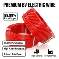 BV Kupfer-Elektrokabel 2,5mm/1,5mm/10mm PVC-Isoliert 750V IP40 für Bauzwecke 100m Rollen