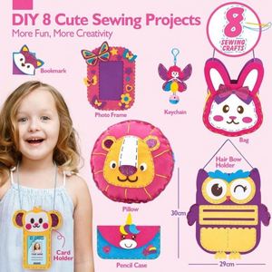 New Design Kids Sewing <b>Kit</b> Felt <b>DIY</b> Crafts Girls Boys Early Educational Toy for Learning Sewing Fine Motor Skills - Product Image 4