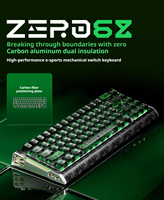 Clavier de jeu XINMENG ZERO68 à interrupteurs magnétiques tri-mode avec rétroéclairage RGB, pour droitiers, Plug & Play, structure Gasket, Hot-Swap