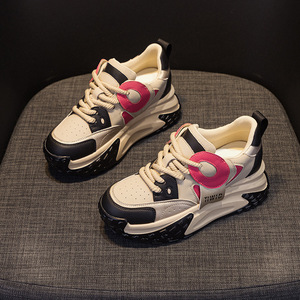 <span class=keywords><strong>Scarpe</strong></span> da Donna di Alta Qualità <span class=keywords><strong>con</strong></span> <span class=keywords><strong>Suola</strong></span> Spessa 8CM, Colori a Contrasto Rossi e Doppio Strato in Pelle Bovina, <span class=keywords><strong>Scarpe</strong></span> Casual Sportive - Product Image 4