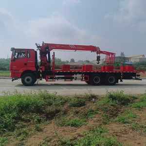 <span class=keywords><strong>Grue</strong></span> montée sur <span class=keywords><strong>camion</strong></span> Shacman, 14 tonnes, bras télescopique hydraulique, utilisée pour le levage d'objets lourds, la réparation des lampadaires et autres opérations - Product Image 3