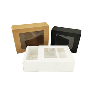 Tùy Chỉnh Vuông Quần Áo Thủ Công Bao Bì Carton Các Tông Giấy Ngăn Kéo Hộp Quà Tặng Với Cửa Sổ Rõ Ràng Phía Trước - Product Image 4