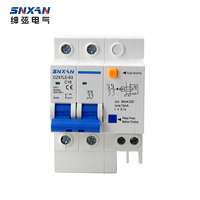 Disjoncteur différentiel miniature 2P 6A-63A 6kA, protection contre les courants résiduels en cuivre pour les commandes électriques industrielles et domestiques intelligentes