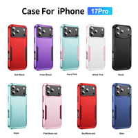 Coque antichoc en silicone pour iPhone 18 17 16 Pro Max, coque double couche PC rigide et TPU, anti-traces de doigts, finition mate, vente en gros