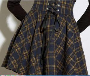 Vintage <strong>Women</strong> Scotland Plaid Bandage High Waist Large Swing Cotton <strong>Tartan</strong> <strong>Skirt</strong> <strong>Women</strong> <strong>Skirt</strong> Sexy Plaid Pleated <strong>Skirts</strong> Fashion - Product Image 5