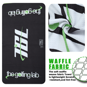 Customizable logo <strong>Golf</strong> Microfiber Fabric Waffle Pattern <strong>Golf</strong> <strong>Towel</strong> Customizable logo With Buckle and Hook - Product Image 4