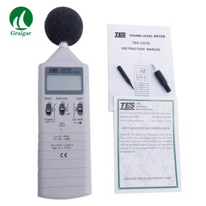 TES-1351B Digital Medidor de Nível Sonoro Medidor de Ruído 1.5Hz a 8 30 KHz a 130 dB