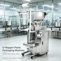 Machine d'emballage automatique de pâtes visqueuses en sachet avec trémie en U pour mayonnaise, moutarde et sauces