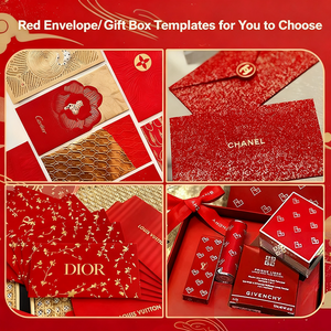 Custom Hongbao Business Luxury Red Envelopes Kraft Paper Wedding Gift Bags Gold Stamping <strong>Pearl</strong> Personalized Red Packets Logo - Product Image 5