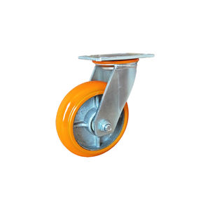 Usine 4 5 6 <span class=keywords><strong>8</strong></span> pouces Pu fonte pivotante silencieusement capacité <span class=keywords><strong>de</strong></span> charge industrielle roulement à billes <span class=keywords><strong>roue</strong></span> à roulettes robuste - Product Image 2