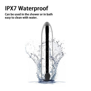 USB قابلة لإعادة الشحن مصغرة 10 سرعات الفضة رصاصة هزاز لاسلكي لعبة الجنس للنساء - Product Image 5