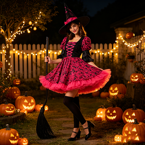 <span class=keywords><strong>Disfraz</strong></span> <span class=keywords><strong>de</strong></span> <span class=keywords><strong>Bruja</strong></span> Rosa y Negra para Halloween, Vestido Corto para Mujer Adulta, <span class=keywords><strong>Disfraz</strong></span> <span class=keywords><strong>de</strong></span> <span class=keywords><strong>Bruja</strong></span> con Sombrero <span class=keywords><strong>de</strong></span> <span class=keywords><strong>Bruja</strong></span> - Product Image 6