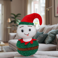Vente en gros d'arbres de Noël Père Noël jouets pour animaux de compagnie jouets pour chiens de compagnie Wit Squeaker jouets sur le thème de Noël