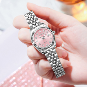 LIEBIG L1080 Oro <span class=keywords><strong>Nero</strong></span> Lussuoso <span class=keywords><strong>Orologio</strong></span> da Polso da <span class=keywords><strong>Donna</strong></span> in Acciaio Inossidabile Moda Resistente all'Acqua <span class=keywords><strong>Orologio</strong></span> al Quarzo con Data e Diamanti - Product Image 3