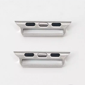 Un corpo in metallo Nylon Milanese cinturino cinturino alette connettore adattatore per <span class=keywords><strong>Apple</strong></span> Watch Band 38/40/41/42/44/45/49mm - Product Image 2