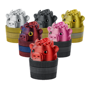 Creative Cow Design 3 Layer Manual Tobacco <b>Grinder</b> Plastic Smoking Accessory Storage Dispenser - Product Image 4