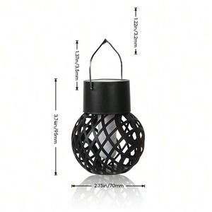Lampe solaire à effet flamme pour cour et villa, décoration extérieure festive, lumières LED solaires à effet flamme, accessoires pour lieux de mariage - Product Image 6