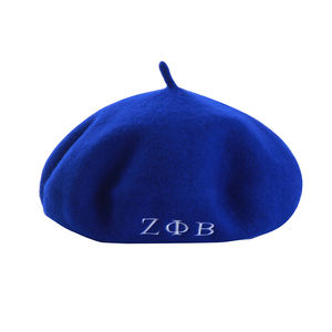 Marineblau und Weiß Ton Sorority Zeta Phi Beta inspiriert Parapher nalia Hut Feine Winter Soror Dekoration ZPB Lady Beret - Product Image 1