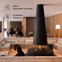 Cheminée suspendue décorative MEISU.CH avec flamme artificielle pour hôtel, effet feu réel, idéale pour la décoration intérieure